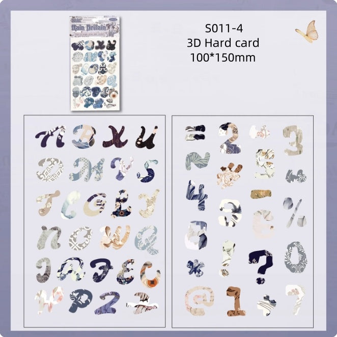 S011-Flower Pavilion Series Sticker 4 Styles