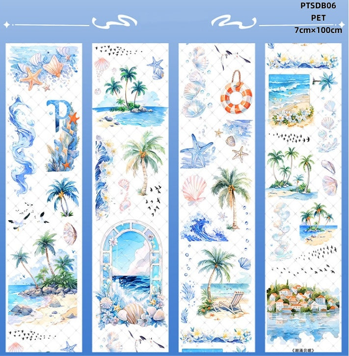 San Du Wen Chuang B(Ground ,Steps ,Cannes estate ,Sunset at the seaside ,Seascape ,shell,dolphin ,jellyfish ,Spend vacation by sea ) 7 Styles LOOPS