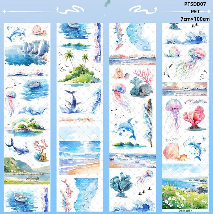 San Du Wen Chuang B(Ground ,Steps ,Cannes estate ,Sunset at the seaside ,Seascape ,shell,dolphin ,jellyfish ,Spend vacation by sea ) 7 Styles LOOPS