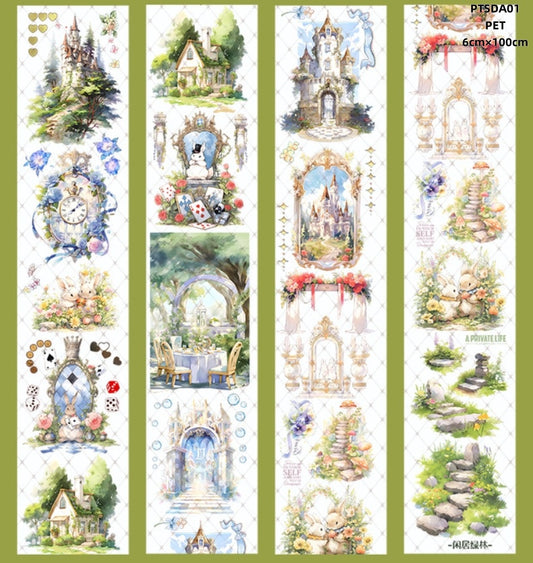 San Du Wen Chuang A (Alice castle ,Falls ,Flower bed ,Seascape ,A landscape of lakes anf mountains ,Autumn scenery , Snow mountain ,Snowy wooden cabin )7 Styles LOOPS