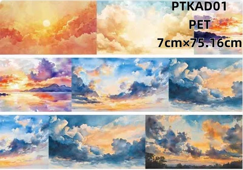 Xiao Ke Ai D ( The sky of the burning clouds , Morning or evening glow,Transparent ) 9 Styles LOOPS