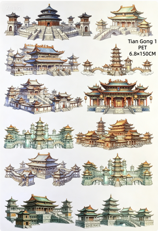 Limited Edition《Zhai Mao Ju 》Heavenly place ang Dragon ,High ladder( Loop )