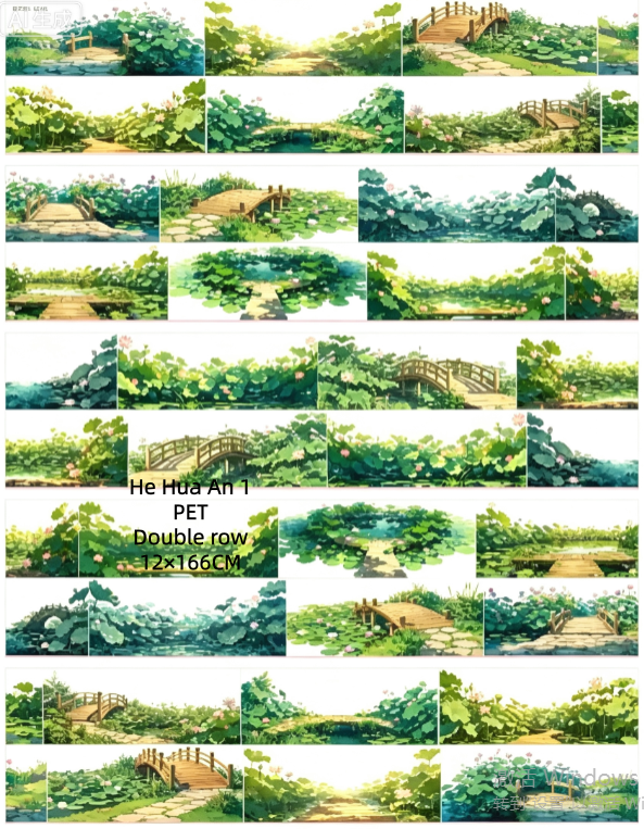 Limited Edition《Zhai Mao Ju 》Lotus,Lotus lined bank,lotus pond (Loop)
