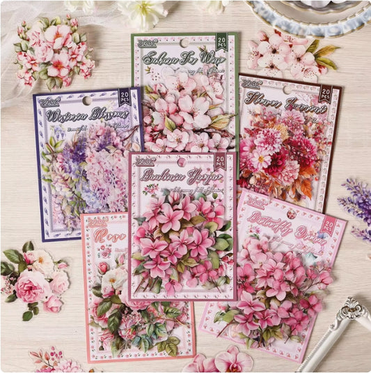 S008-Flowers Are In Good Place Sticker 6 Styles
