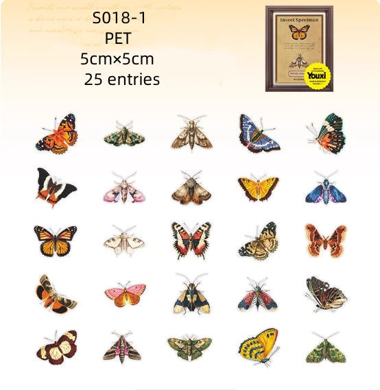 S018-Have a nice day  ( Insect Specimen Sticker ) 4 Styles