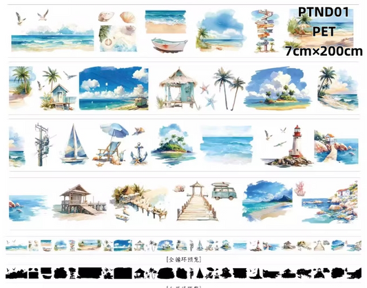 Nai Dong 1~2 Stall /Snonwing /Beach /Town /French Window Pet Tapes(11 Styles）LOOPS