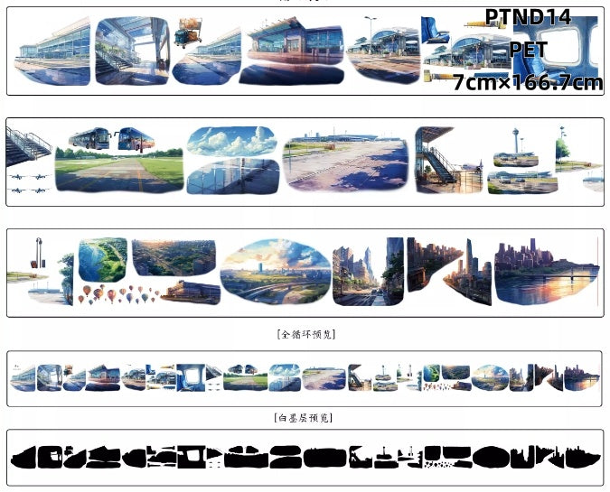 Nai Dong 3~4 Acient Shops / Ctiy Views   Pet Tapes ( 9 Styles ) LOOPS