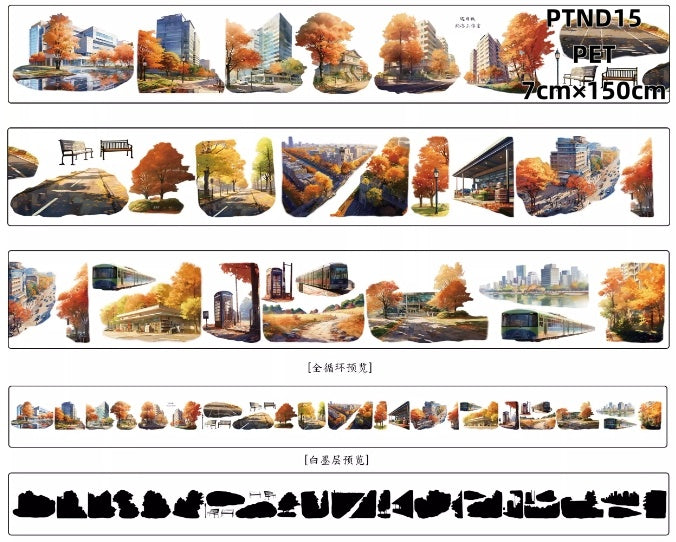 Nai Dong 3~4 Acient Shops / Ctiy Views   Pet Tapes ( 9 Styles ) LOOPS
