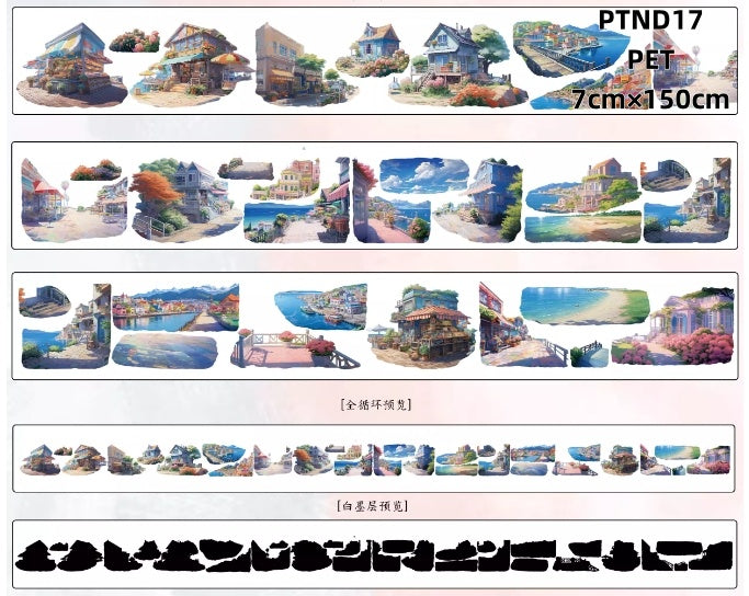 Nai Dong 3~4 Acient Shops / Ctiy Views   Pet Tapes ( 9 Styles ) LOOPS