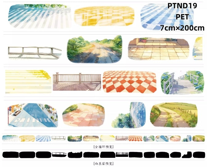 Nai Dong 3~4 Acient Shops / Ctiy Views   Pet Tapes ( 9 Styles ) LOOPS