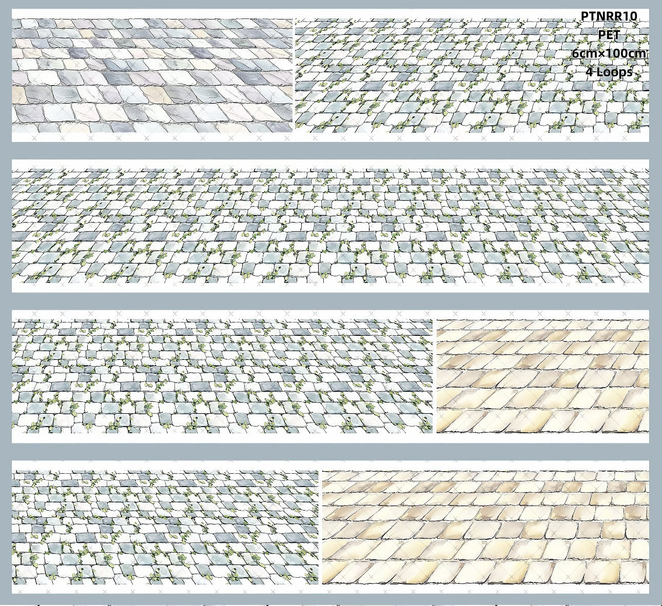 Ning Ren Ren B (Building and scenery stikers ) 7 Styles LOOPS