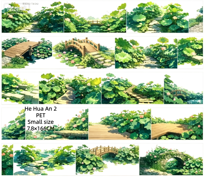Limited Edition《Zhai Mao Ju 》Lotus,Lotus lined bank,lotus pond (Loop)