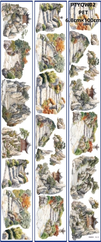 Yuan Qi Wu ( A small bridge over the flowing stream,Stone forest ) 2 Styles LOOPS
