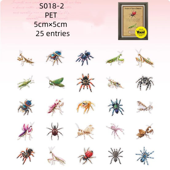 S018-Have a nice day  ( Insect Specimen Sticker ) 4 Styles