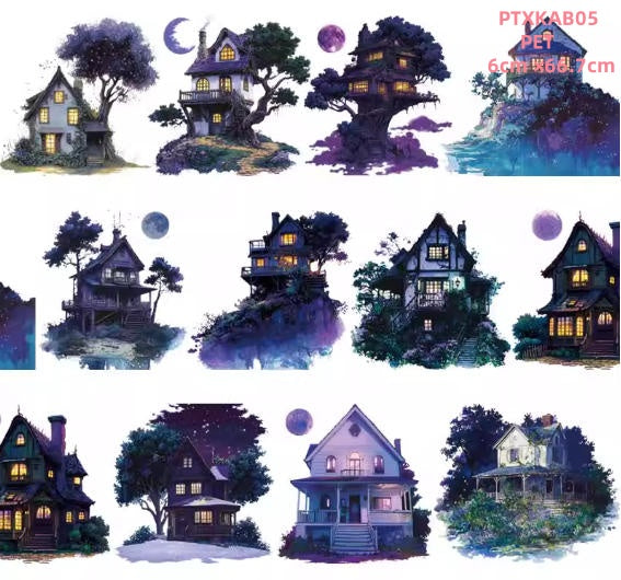 Xiao Ke Ai B1 YE WU ( The house at night ) 2 Sizes 3 Styles LOOPS