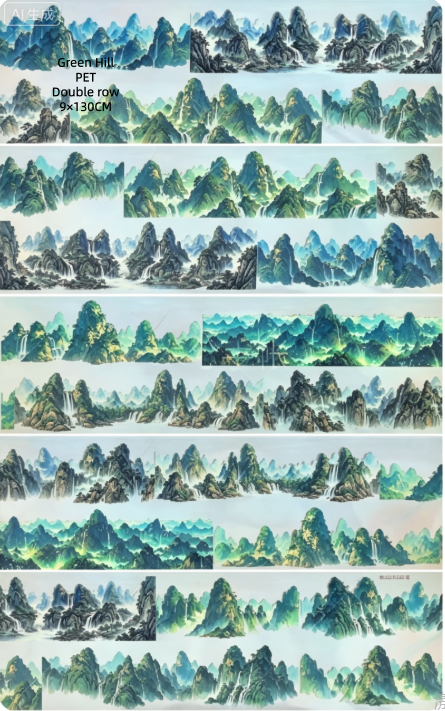 Limited Edition《Zhai Mao Ju 》Big stone and Flowering shrubs,green hill (Loop)