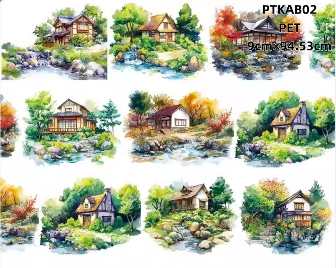 Xiao Ke Ai B ( Log cabin , Rivulet ,Ravine steam  )8 Styles LOOPS