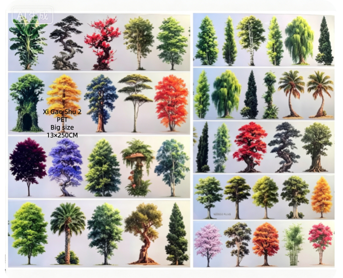 Limited Edition《Zhai Mao Ju 》Half body tree and tall slender tree (Loop)