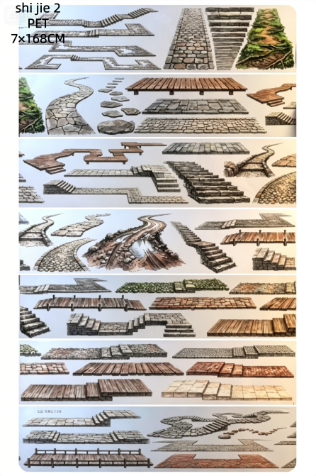 Limited Edition《Zhai Mao Ju 》 Acient-style pavilion, stone steps ( Loop )