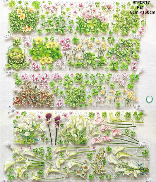 Pin Chuan Ri 17-18 (Flower house,Flower shed,Trifolium,Lilium,Primila ) 2 Styles LOOPS