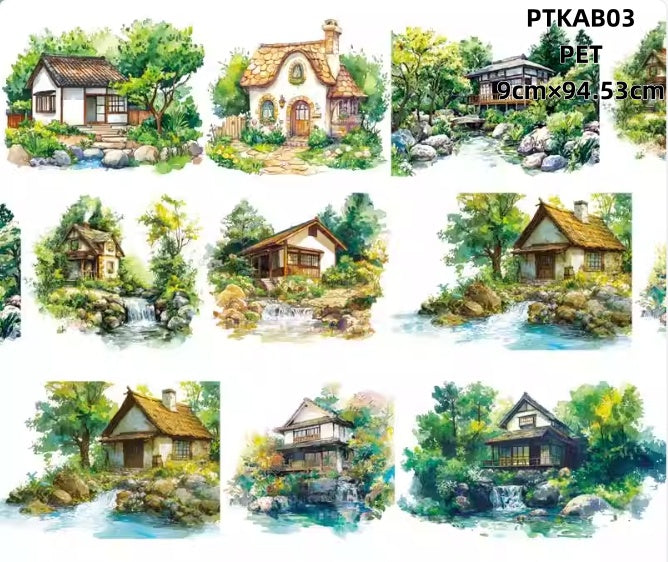 Xiao Ke Ai B ( Log cabin , Rivulet ,Ravine steam  )8 Styles LOOPS