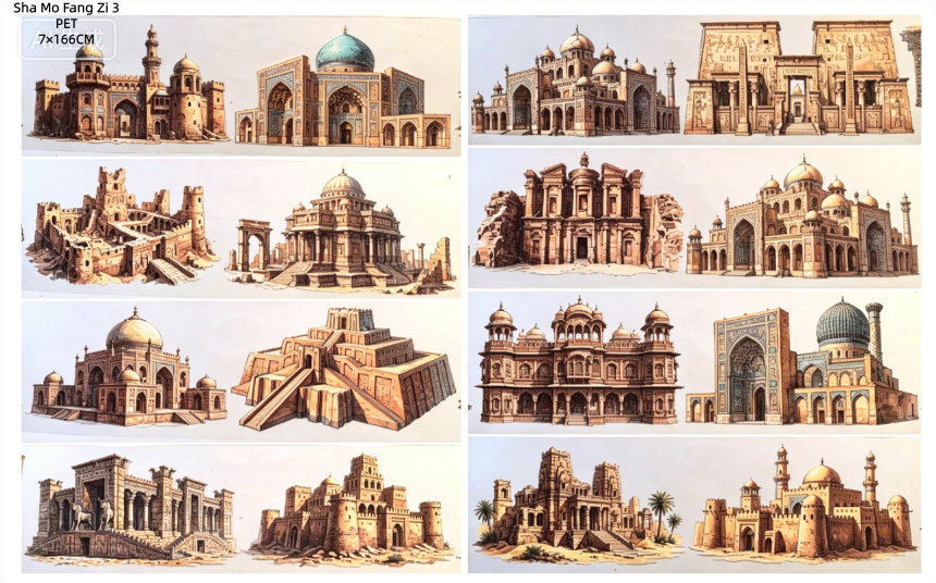 Limited Edition《Zhai Mao Ju 》Desert ,desert house ,desert people and cautus ( Loop )