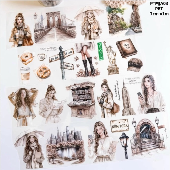 Ma.Journaling Dark Night ( European and American girls ,Hallowmas ) 12 Styles LOOPS
