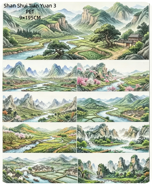 Limited Edition《Zhai Mao Ju 》Stone ,Landscape and idyll (Loop)
