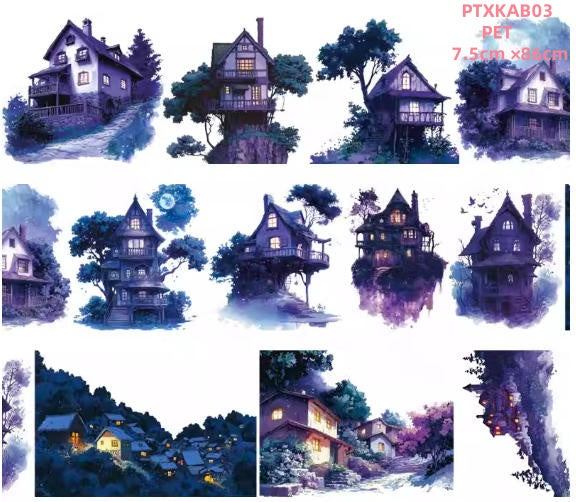 Xiao Ke Ai B1 YE WU ( The house at night ) 2 Sizes 3 Styles LOOPS