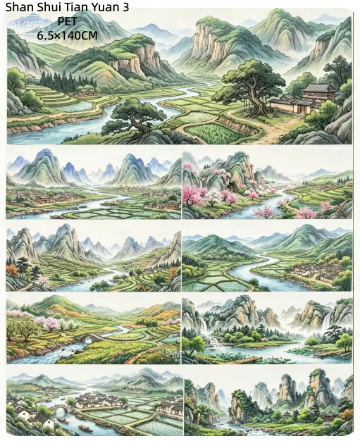 Limited Edition《Zhai Mao Ju 》Stone ,Landscape and idyll (Loop)