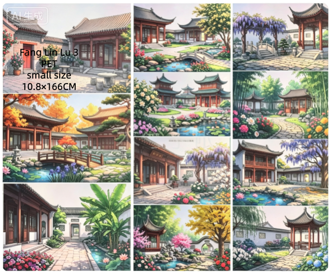 Limited Edition《Zhai Mao Ju 》Scenic countryside ang Benches under the trees (Loop)