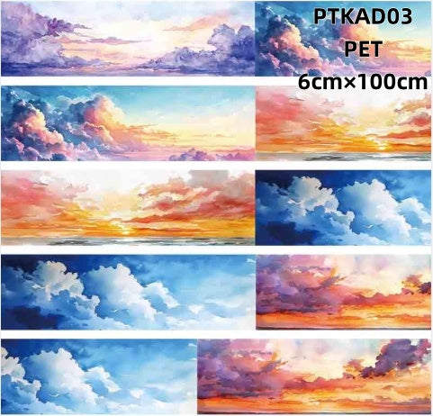 Xiao Ke Ai D ( The sky of the burning clouds , Morning or evening glow,Transparent ) 9 Styles LOOPS