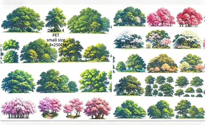 Limited Edition《Zhai Mao Ju 》Half body tree and tall slender tree (Loop)