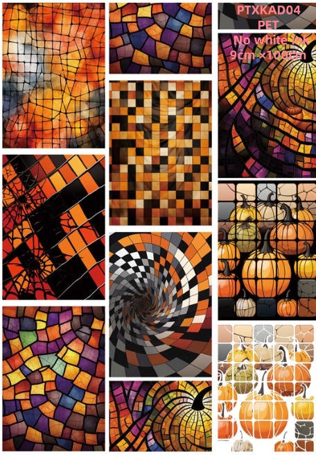 Xiao Ke Ai D1 No white ink ( Halloween Background ) 4 Styles LOOPS