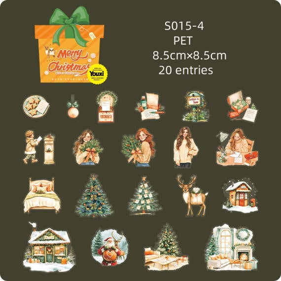 S015-Have a niace day Sticker ( Spend Christmas together ) 6 Styles