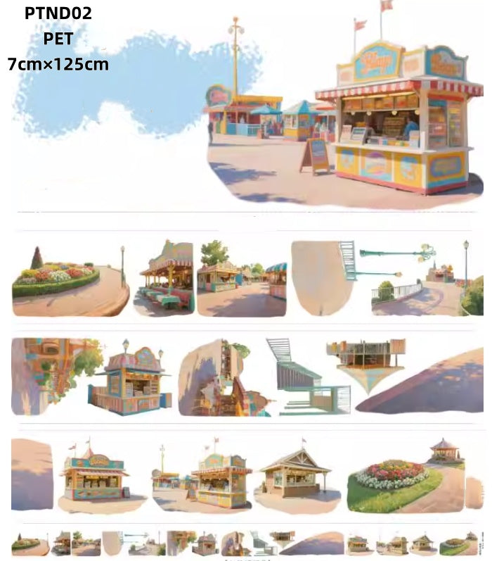 Nai Dong 7 （ Amusement park, hot air balloon ,kite ,fireworks ,castle,Nighttime road ,Rainy night road surface,city night view) 11 Styles  LOOPS