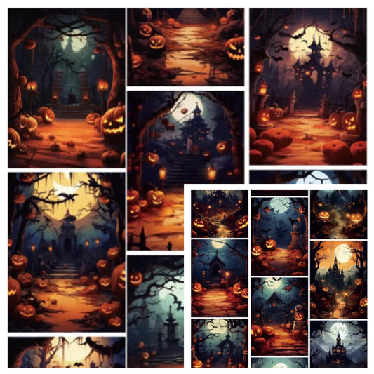 Xiao Ke Ai E1 White ink ( Halloween Background ) 2 Styles LOOPS