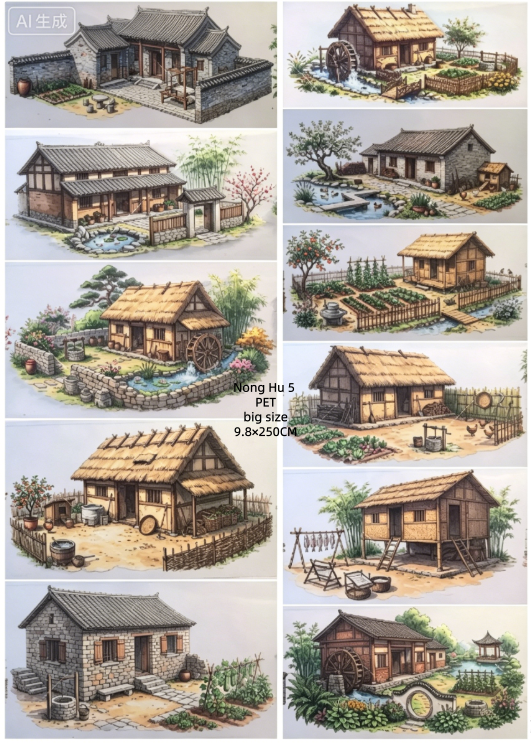Limited Edition《Zhai Mao Ju 》Farmhouse , Night farmhouse (Loop)