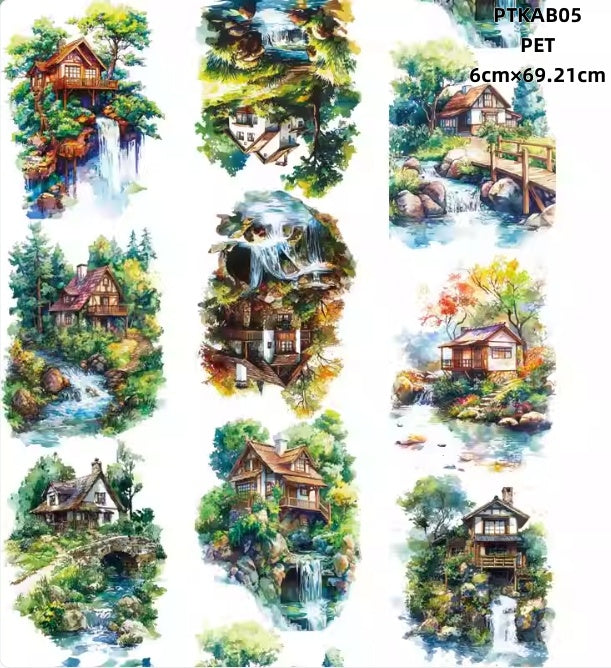 Xiao Ke Ai B ( Log cabin , Rivulet ,Ravine steam  )8 Styles LOOPS