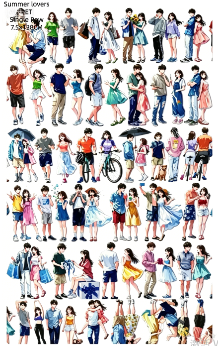 Limited Edition《Zhai Mao Ju 》Modern figures ,Boy and Girl ( Loop )