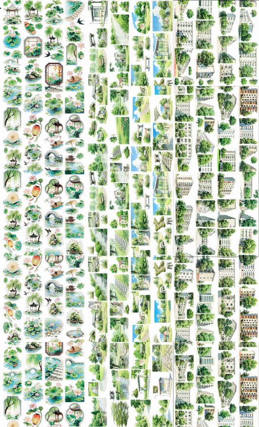 Ning Ren Ren D ( Lotus garden design,Lotus,Rainy forest,Campus building ) 3 Styles