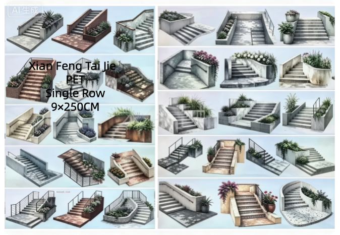 Limited Edition《Zhai Mao Ju 》Modern style steps and Stone steps (Loop)