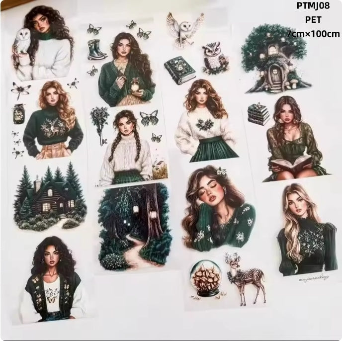 Ma.Journaling Small Town Folks ( European and American girls ) 11 Styles LOOPS