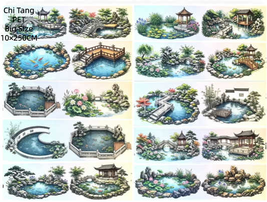 Limited Edition《Zhai Mao Ju 》Waterfall ,Journey of wanderlust and Ancient style pond (Loop)