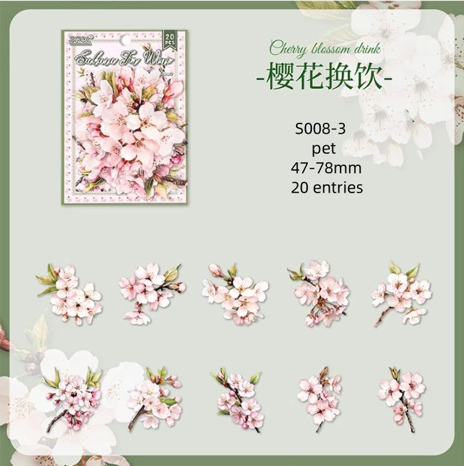 S008-Flowers Are In Good Place Sticker 6 Styles