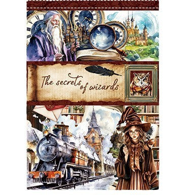ST-B-21 Magic retro literary and artistic handbook, no cutting sticker book, European and American style character handbook material fairy tale pet sticker book
