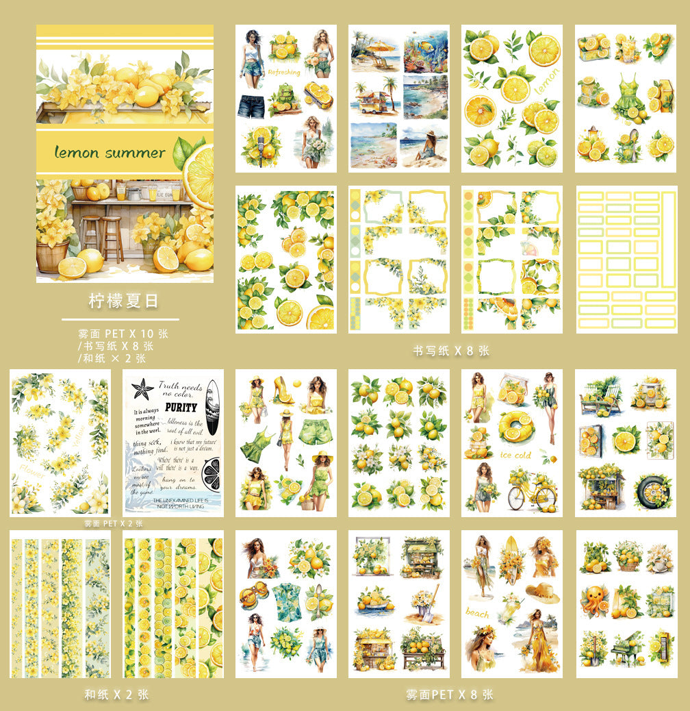 ST-B-15Retro Character Handbook l PET Decoration precut Sticker Book
