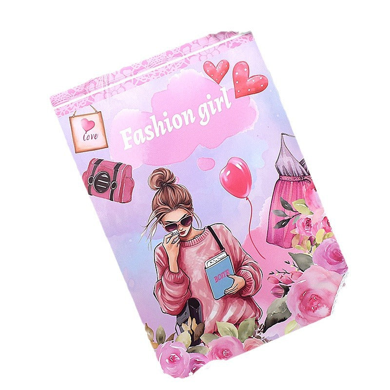 ST-B-17Vintage People and Flower PET precut Creative Sticker Book