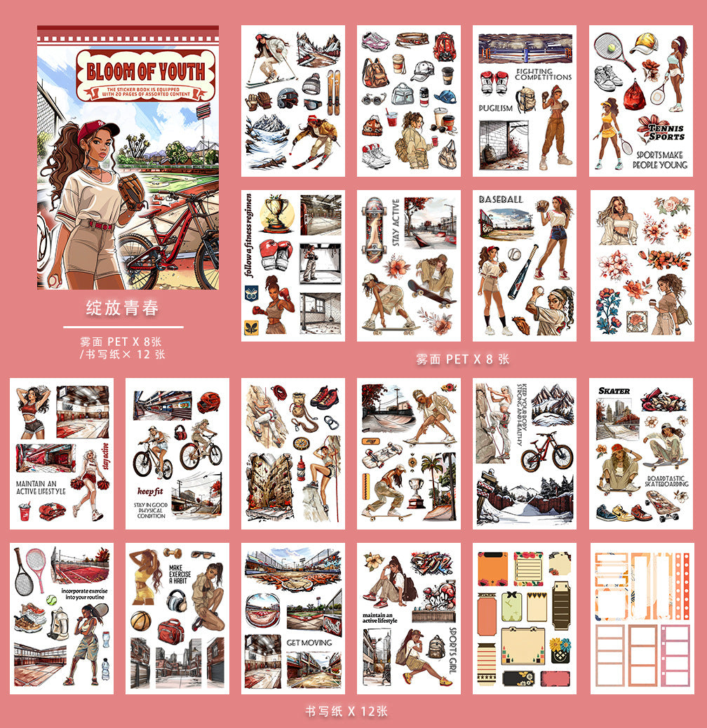 ST-B-13New PET precut-Vintage sticker book--02