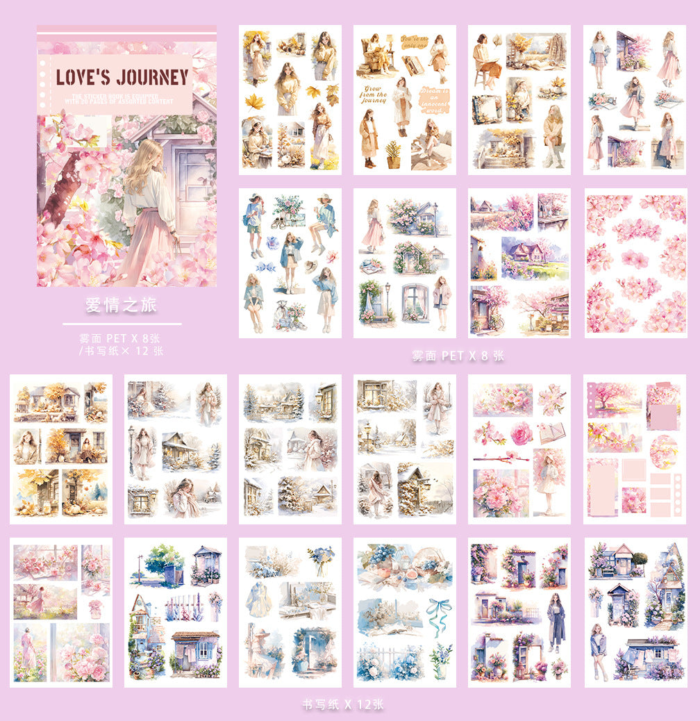 ST-B-13New PET precut-Vintage sticker book--02